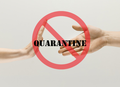 Human hands shaking, avoid greeting while coronavirus epidemic - concept of spreading of virus