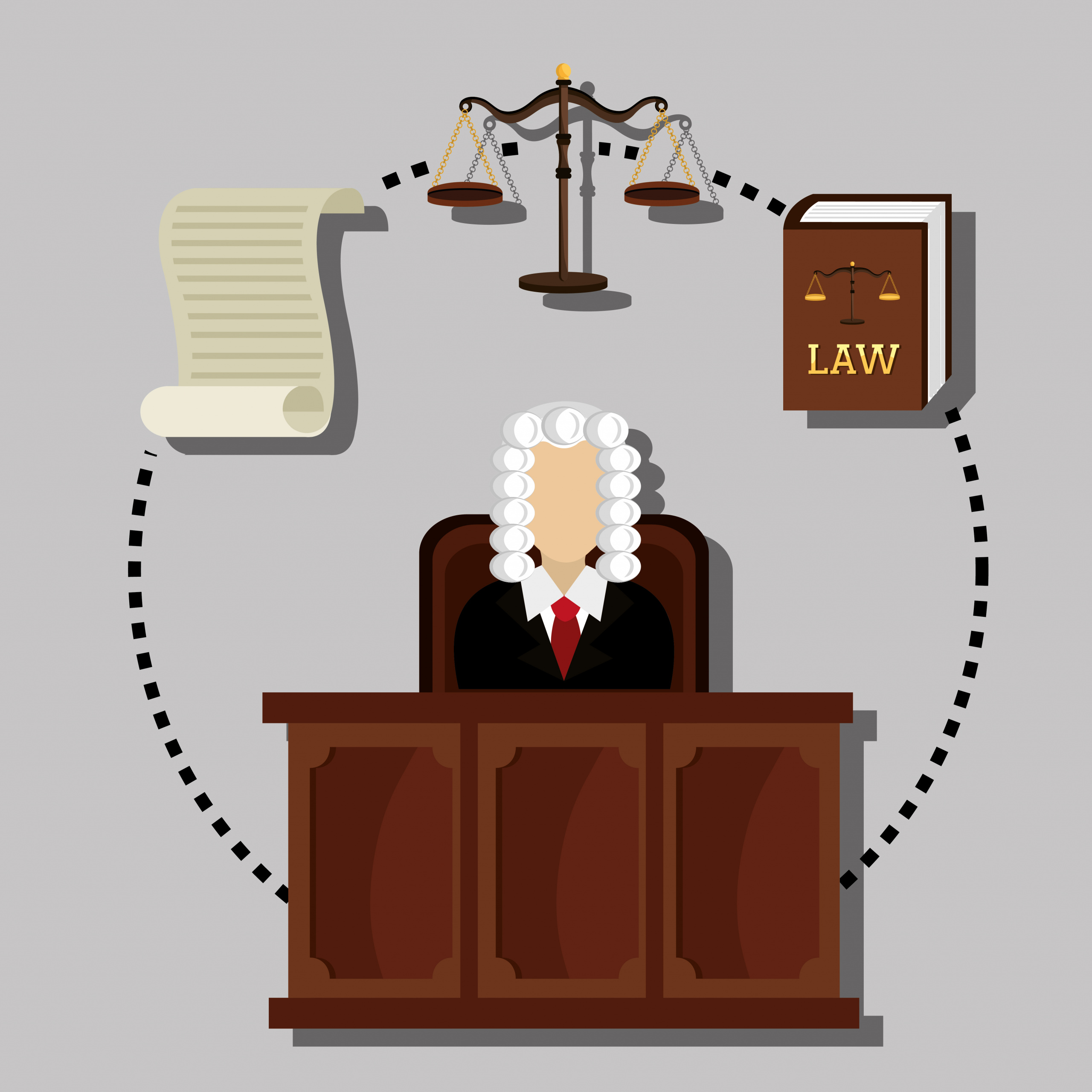 Law and legal justice graphic
